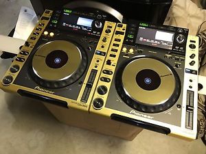 PAIR Pioneer CDJ-2000 Custom Gold Pro DJ Turntable CDJ2000 Multi Player