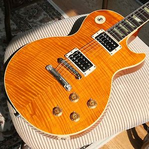 1995 Gibson Les Paul Classic Plus Killer Flametop! Amber 1960 Reissue Standard
