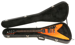 Reverend Volcano H90 Flying V Electric Guitar in Classic Amber with Case
