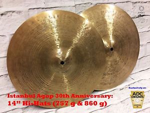 Istanbul Agop 14" 30th Anniversary Hi-Hats (757 g & 860 g HiHat Cymbals)