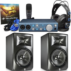 2x JBL LSR308 Active Monitor + Presonus AudioBox iTwo Studio Recording Pack