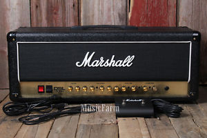 Marshall DSL100H Electric Guitar Amplifier Head 100 Watt Tube Amp w Footswitch