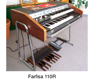 Farfisa 110R Vintage Orgel Transistor Organ Hammond Clone incl.Stand, Pedal RARE
