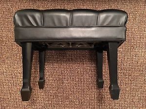JANSEN Adjustable Artist Piano Bench, Polished Ebony, Spade legs, very clean