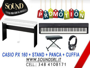 CASIO PX 160 BK IDEA REGALO - PIANO DIGITALE CON MOBILE IN LEGNO, PANCA, CUFFIA