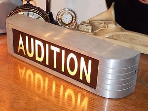 VINTAGE RCA "AUDITION" WARNING LIGHT SIGN (ON AIR) WORKING BEAUTY