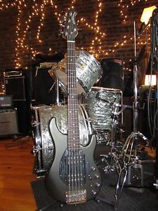 *MINT*  Ernie Ball MusicMan Sterling 5 String Bass HH Egyptian Smoke Sparkle