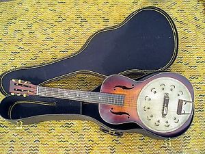1935 Regal Faux Dobro Round Neck Moon and Stars 80 Year Old Vintage Great Sound