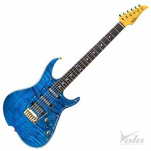 Vola Zenith QRA Tribal Blue Electric guitar Hand made in Japan