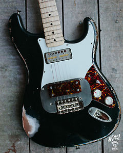 Waterslide Guitars - Black Relic Coodercaster Electric Guitar 2017 USA Built