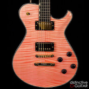 NEW KNAGGS SSC STEVE STEVENS SIGNATURE FLAME MAPLE PINK FINISH W/ BLACK BINDING