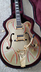 Gretsch G6120DS Custom Gold w Hot Rod Walt custom pin striping # 341 Rare!