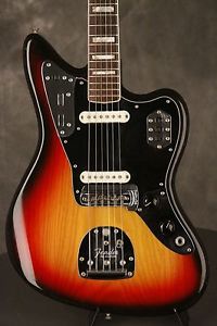 original 1975 Fender JAGUAR Sunburst w/strap, cable, arm, case orig. BLACK GUARD
