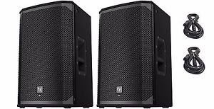 2 Electro-Voice EKX-12P 12-Inch Two-Way Powered Loudspeakers & 2 FREE XLR CABLES