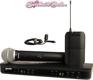 NEW Shure BLX1288/CVL Dual-Channel Handheld & Lavalier Wireless Mic System J10
