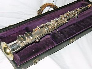 #M205XXX, Silver Conn Chu New Wonder  Bb Soprano Sax/Saxophone,1928,Plays Great!