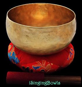 Antique Tibetan Singing Bowl: Lotus 7 5/8", circa 19th Century, C3 & F#5. VIDEO
