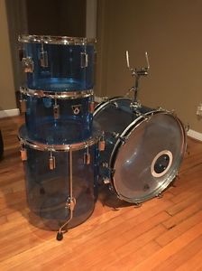 Ludwig Blue Vistalite Combo Drum Shell Pack Nice!!! 12 13 16 22