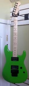 Charvel San Dimas  Pro Mod  Humbuckers Floyd Rose Slime Green Electric Guitar