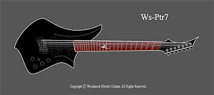 MADE TO ORDER - Woodstock Electric Guitars, Ptr7 2017 Standard. 7 String Fanned