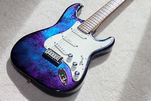 Rare 1995 Fender Aluminum Stratocaster with Blue/Purple Tie-Dye Finish