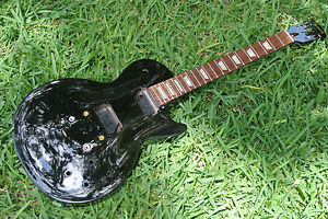 2010 GIBSON LES PAUL STUDIO EBONY GUITAR BODY & NECK DIY PROJECT! LOT #A128