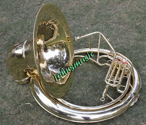 UNIQUE GIFT_SOUSAPHONE_25" VALVE^BIG-TUBAMADE OF/FULL BRASS W/bag"BRASS FIN