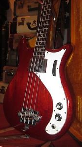 Vintage 1965 Epiphone Newport Bass Electric Bass Guitar Cherry Red w/ Orig Case