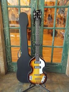 Hofner HI-BB Beatle Bass Electric Bass Guitar  w/ Hard Case Sunburst