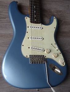 Haar Guitars 1963 S Model Relic Flamed Maple Neck Old Headstock Lake Placid Blue