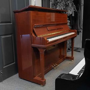 Used Bluthner model A upright piano in polished Mahogany C2003