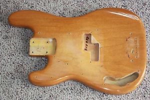 1965 1966 lefty left handed Fender Precision bass body refinished natural
