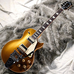 Gibson Les Paul Classic Bigsby Zebra 2017 Limited Gold Top From Japan #E10