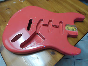 Vintage 1964 Fender Stratocaster Coral Guitar Body USA
