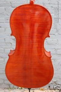 1/2 Cello Spruce Fine Flame Maple Master Level Powerful Cello Bag Bow  #391