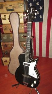 Vintage 1960's Harmony Alden Stratotone Electric Guitar with Original Case