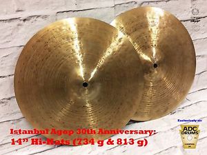 Istanbul Agop 14" 30th Anniversary Hi-Hats (734 g & 813 g HiHat Cymbals)