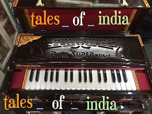 Professional Harmonium 3 3/4 Octave Triple Reed Teak Wood 37 Key 9 Scale Changer