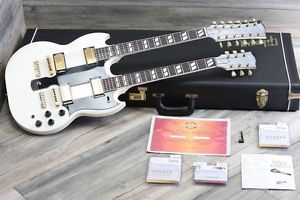 2005 Gibson EDS-1275 Double Neck 12 String Guitar Alpine White, Great Condition!