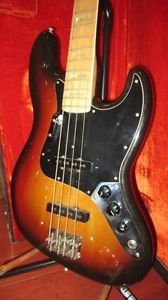Vintage 1976 Fender Jazz Bass Sunburst Finish W/ Original Hard Shell Case
