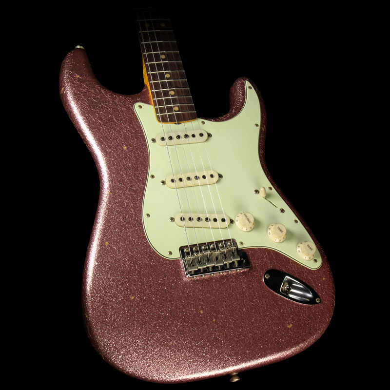 Fender Custom Shop '63 Stratocaster Journeyman Relic Guitar Champagne Sparkle