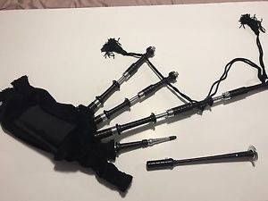 McCallum Bagpipes 2013 Blackwood Mounts, Celtic Engraving