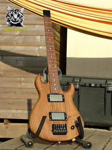 Headless full spec travel guitar Reloved Guitars Oakcaster fits carry-on luggage