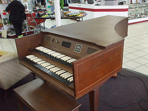 VINTAGE ALLEN  DIGITAL HARPSICHORD TWO MANUAL WITH BENCH