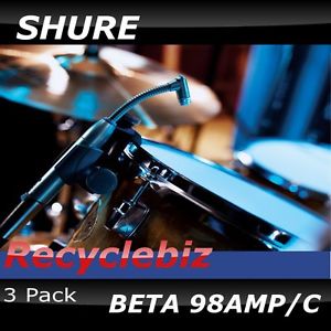 NEW Shure Beta 98amp [3 PACK] Microphone 98 amp/c 98 Mic Free US 48 State Ship!