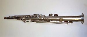1930'S CONN SILVER PLATED SOPRANO SAXOPHONE *fully overhauled