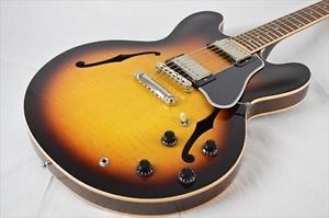Gibson Memphis: Electric Guitar ES-335 Dot Figured Vintage Sunburst USED