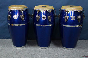 Meinl Fibercraft Series Conga Set in "Blue Sparkle"  -  11" + 11 3/4" + 12 1/2"