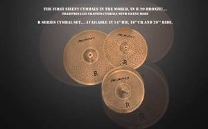 Agean Turkish Cymbals R Series Silent Cymbal Pack Box Set (14HH/16CR/20R) R-SET