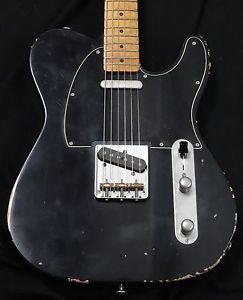 Haar Guitars T Model Heavy Relic Black Nitro Birdseye Maple Neck Great Sound